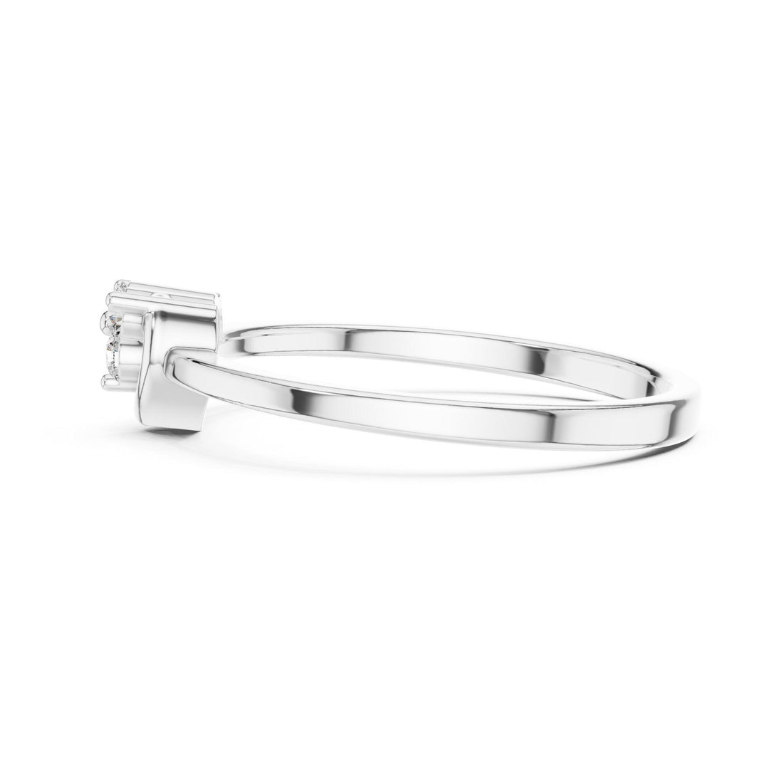Round Cut Lab Grown Diamond Cluster Ring, 0.06ct Total, Solid Gold