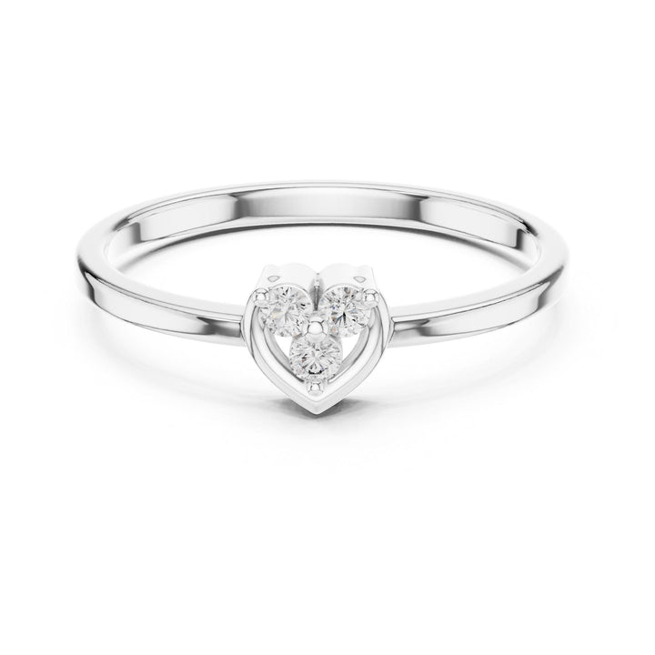 Round Cut Lab Grown Diamond Cluster Ring, 0.06ct Total, Solid Gold
