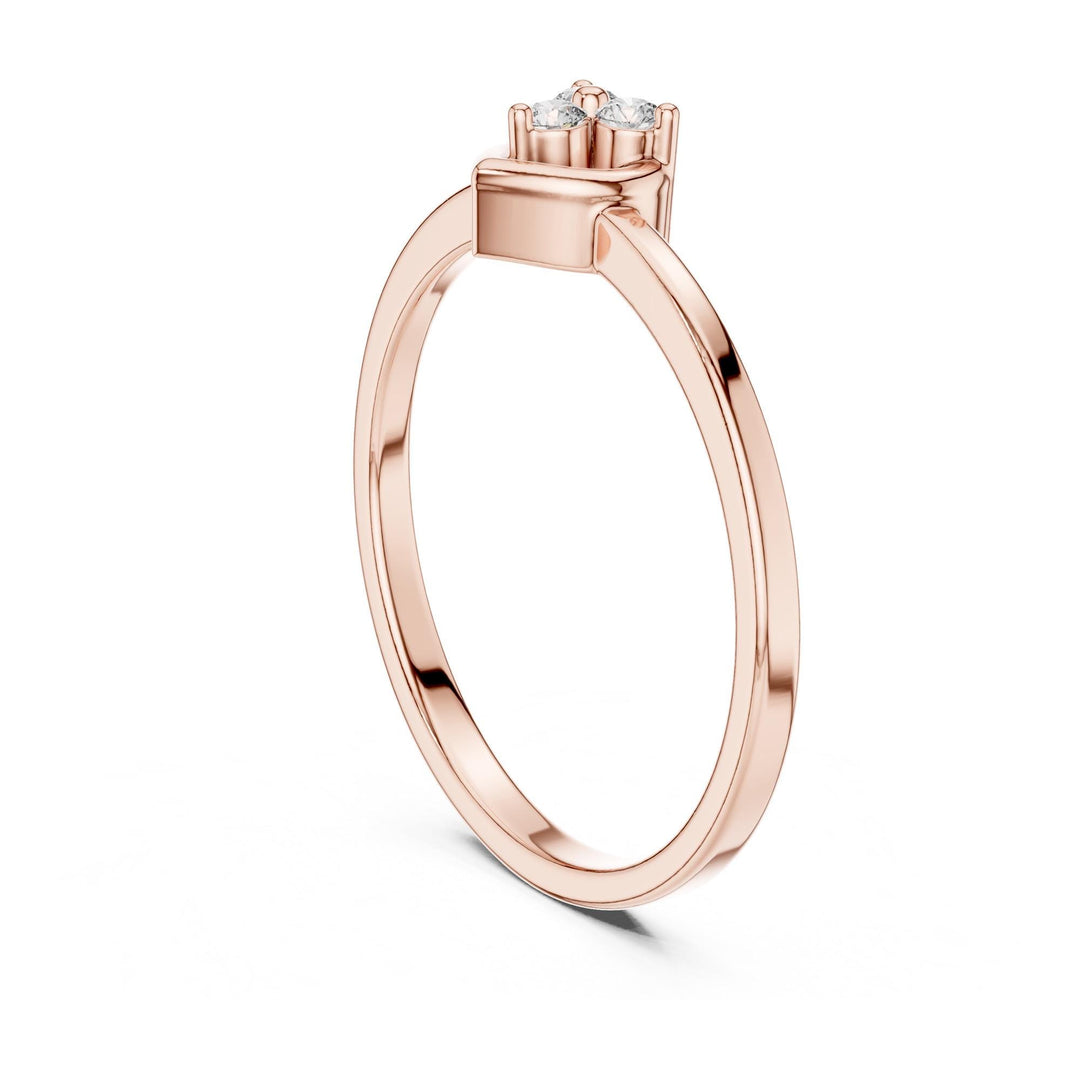 Round Cut Lab Grown Diamond Cluster Ring, 0.06ct Total, Solid Gold