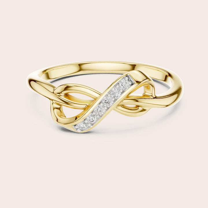 Round Cut Lab Grown Diamond Cluster Ring, 0.05ct Total, Solid Gold