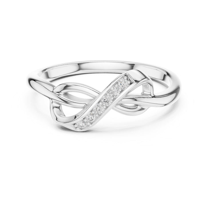 Round Cut Lab Grown Diamond Cluster Ring, 0.05ct Total, Solid Gold