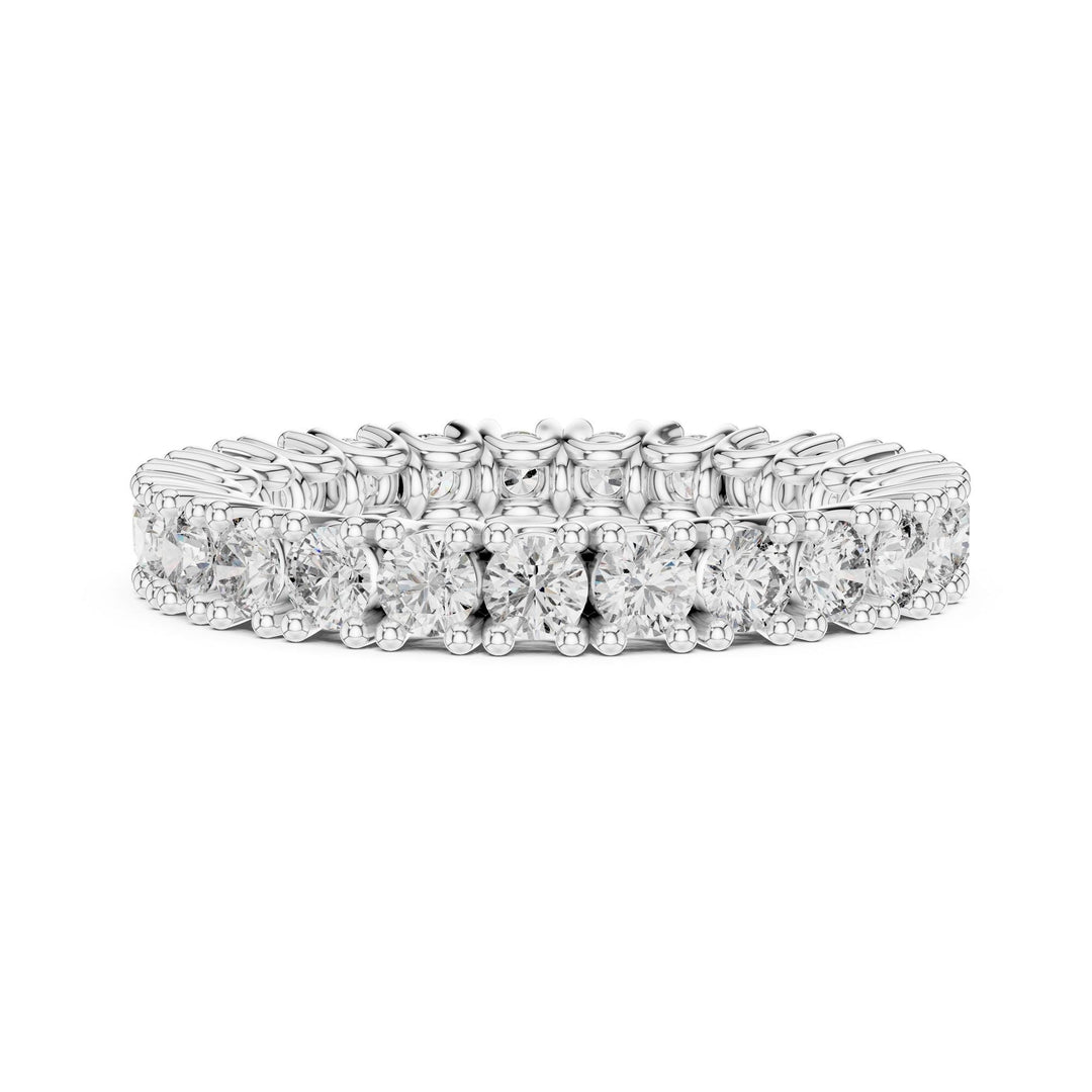 Round Cut Lab Grown Diamond Full Eternity Band, 1.62ct Total, Solid Gold
