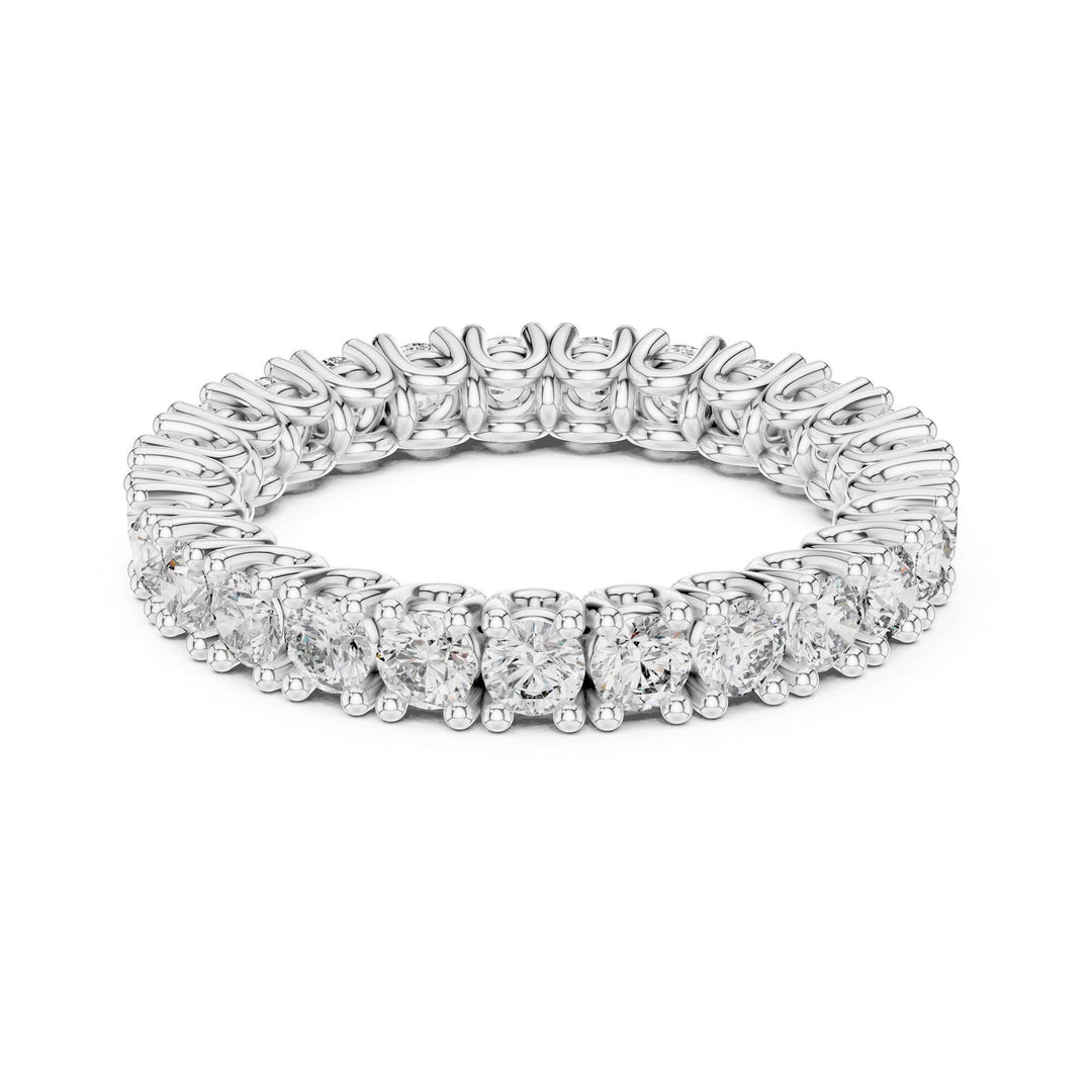 Round Cut Lab Grown Diamond Full Eternity Band, 1.62ct Total, Solid Gold