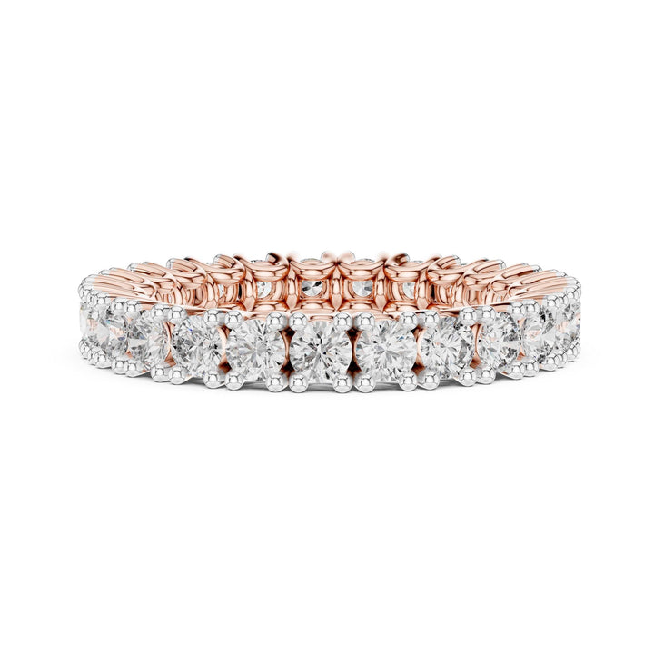 Round Cut Lab Grown Diamond Full Eternity Band, 1.62ct Total, Solid Gold