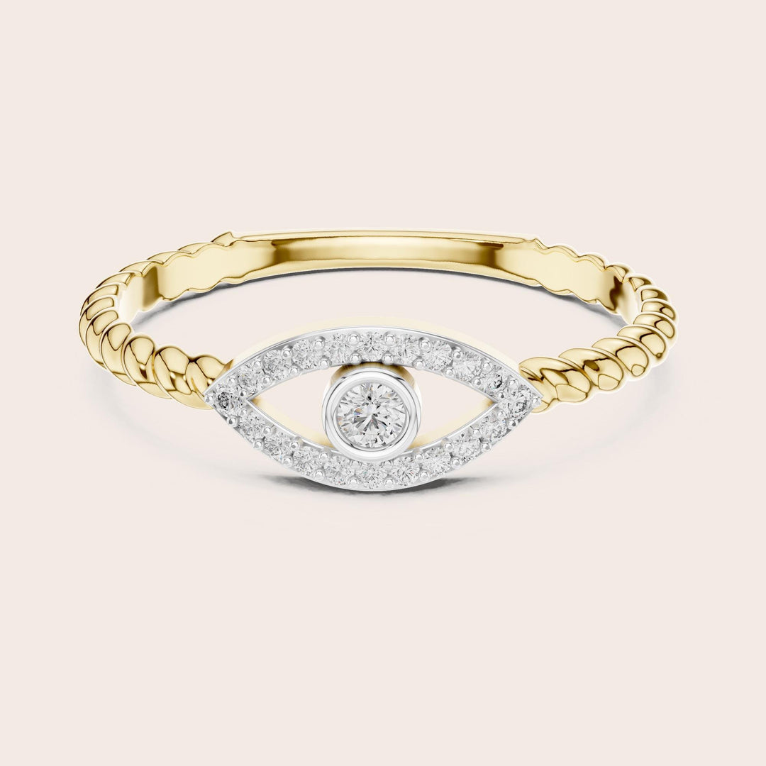 Round Cut Lab Grown Diamond Cluster Ring, 0.10ct Total, Solid Gold