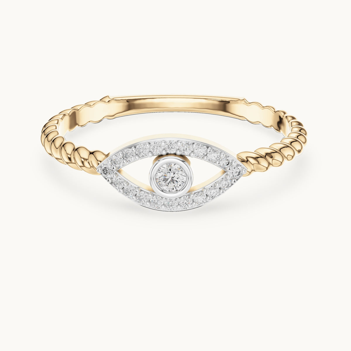 Round Cut Lab Grown Diamond Cluster Ring, 0.10ct Total, Solid Gold