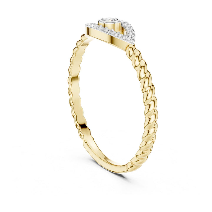 Round Cut Lab Grown Diamond Cluster Ring, 0.10ct Total, Solid Gold