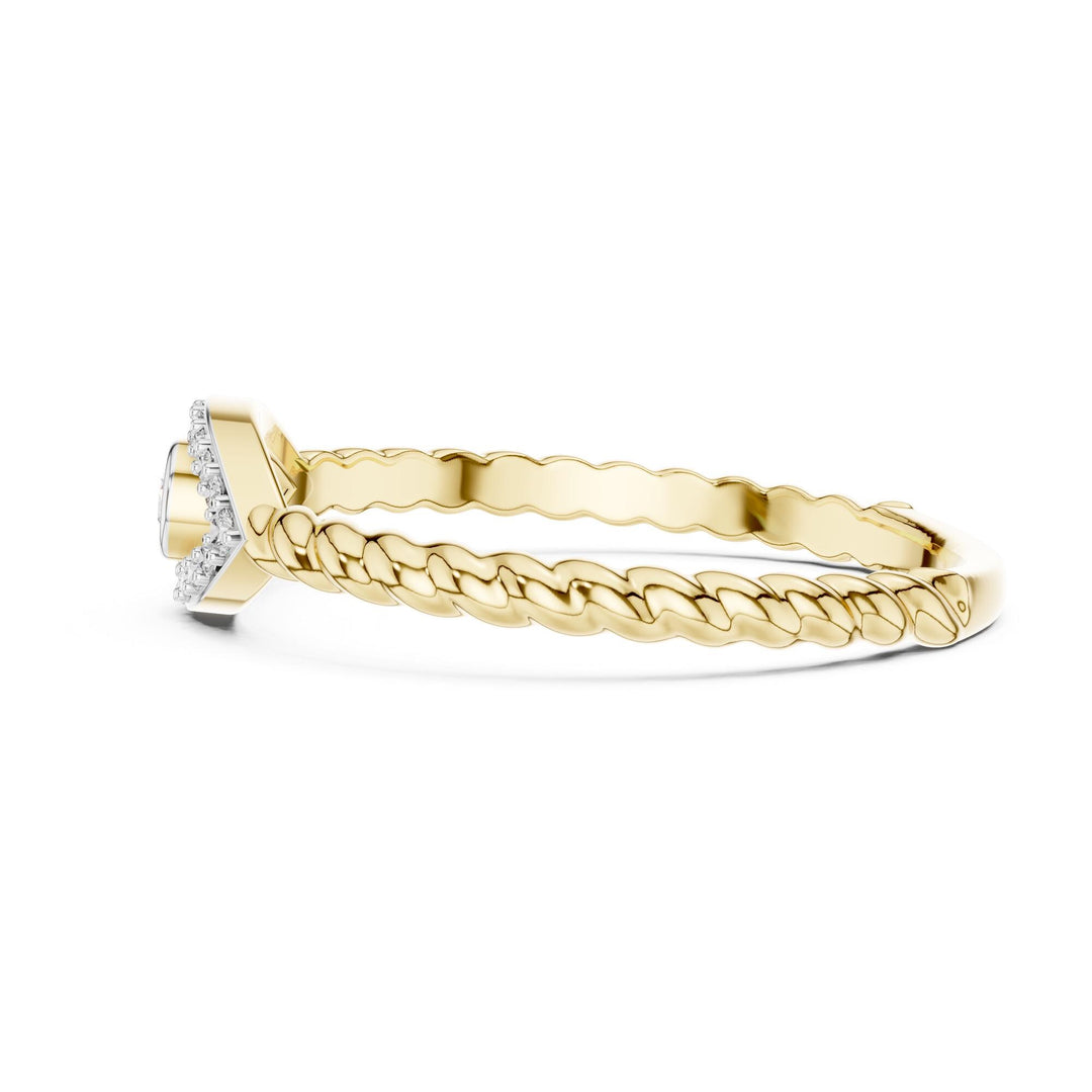 Round Cut Lab Grown Diamond Cluster Ring, 0.10ct Total, Solid Gold