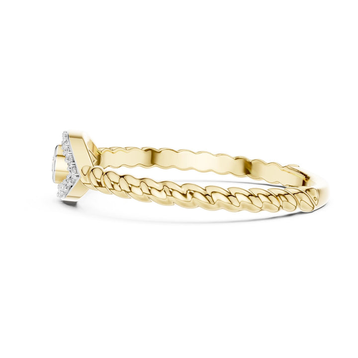 Round Cut Lab Grown Diamond Cluster Ring, 0.10ct Total, Solid Gold