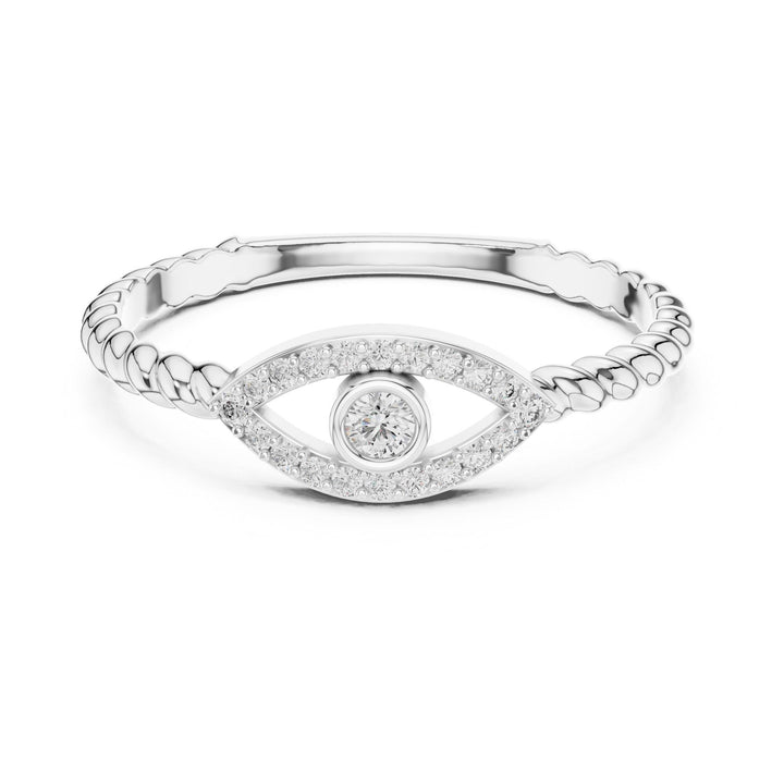 Round Cut Lab Grown Diamond Cluster Ring, 0.10ct Total, Solid Gold