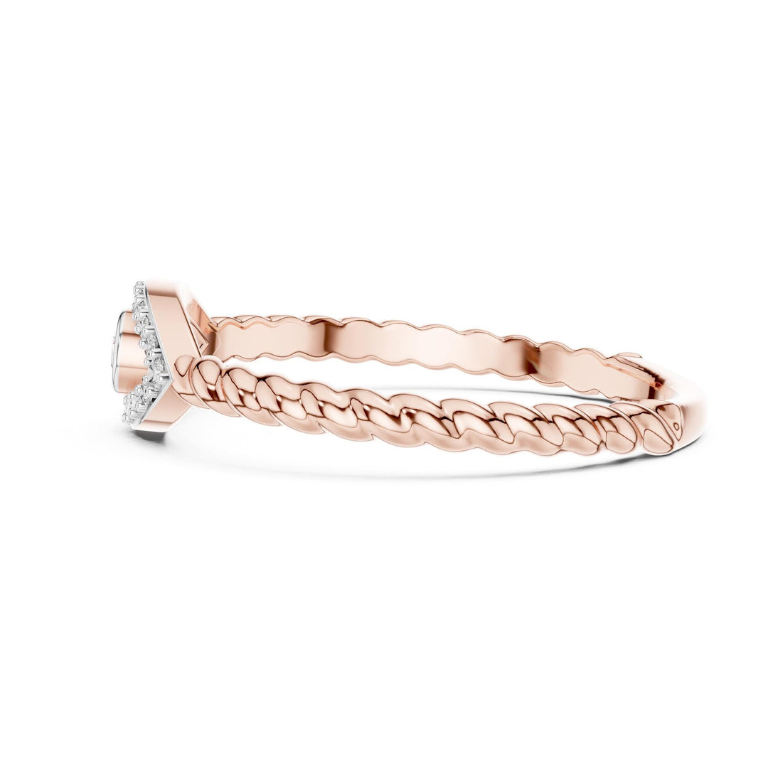 Round Cut Lab Grown Diamond Cluster Ring, 0.10ct Total, Solid Gold