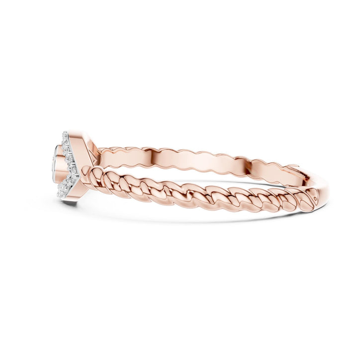Round Cut Lab Grown Diamond Cluster Ring, 0.10ct Total, Solid Gold