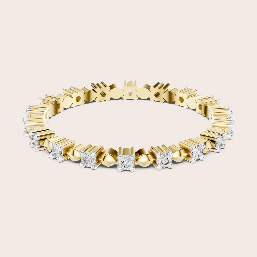 Round Cut Lab Grown Diamond Full Eternity Band, 0.22ct Total, Solid Gold