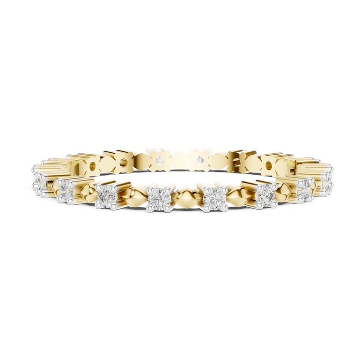 Round Cut Lab Grown Diamond Full Eternity Band, 0.22ct Total, Solid Gold
