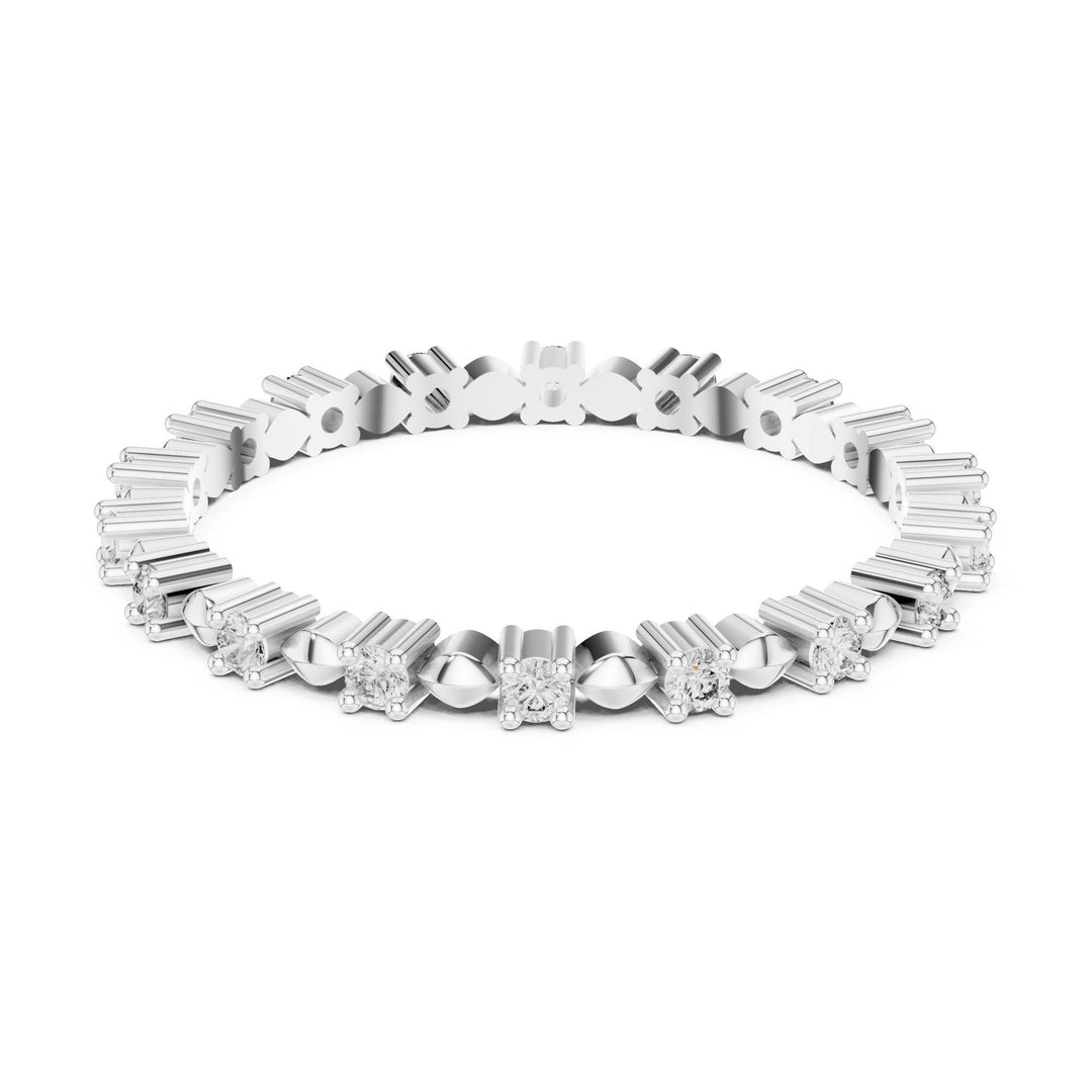 Round Cut Lab Grown Diamond Full Eternity Band, 0.22ct Total, Solid Gold