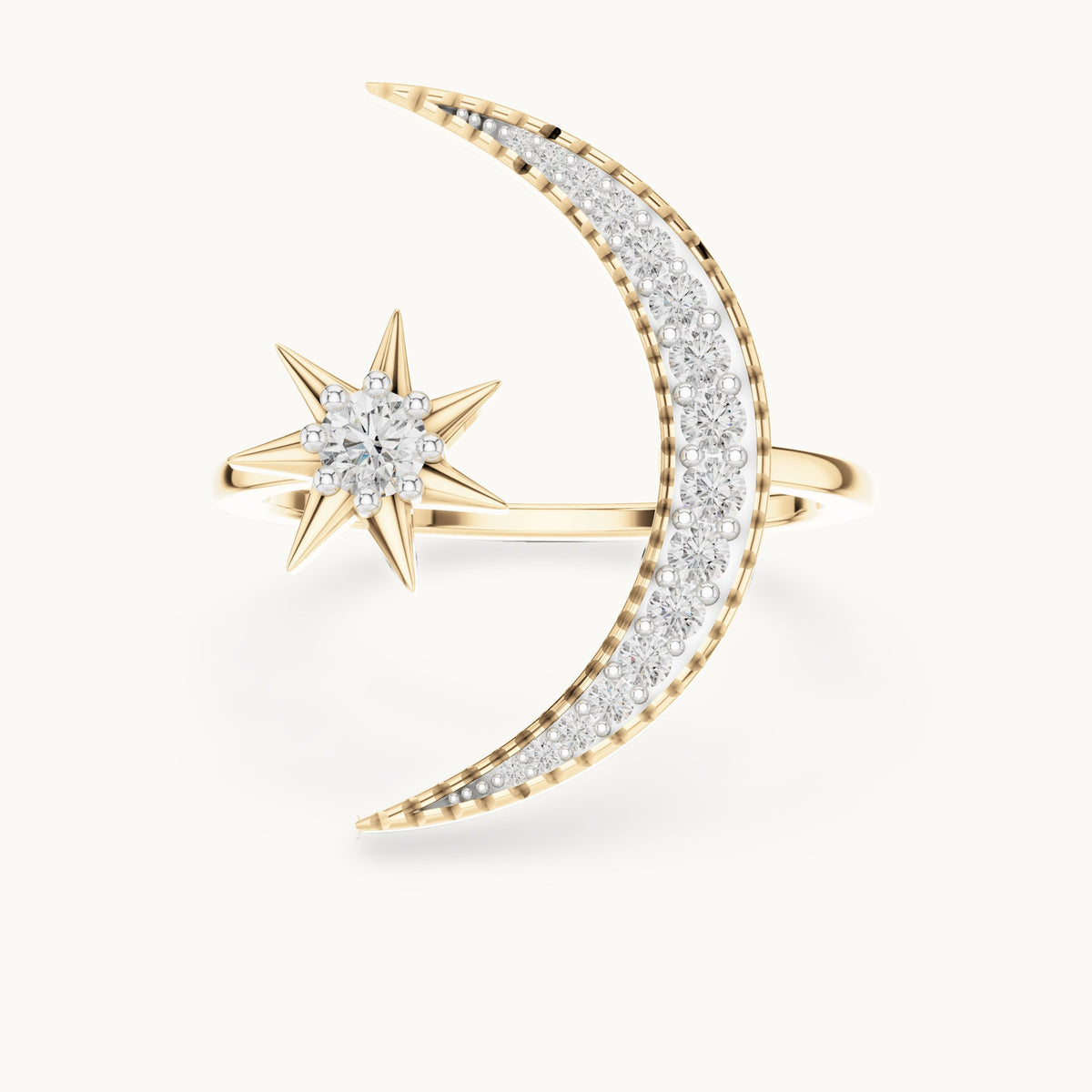 Round Cut Lab Grown Diamond Cluster Ring, 0.26ct Total, Solid Gold