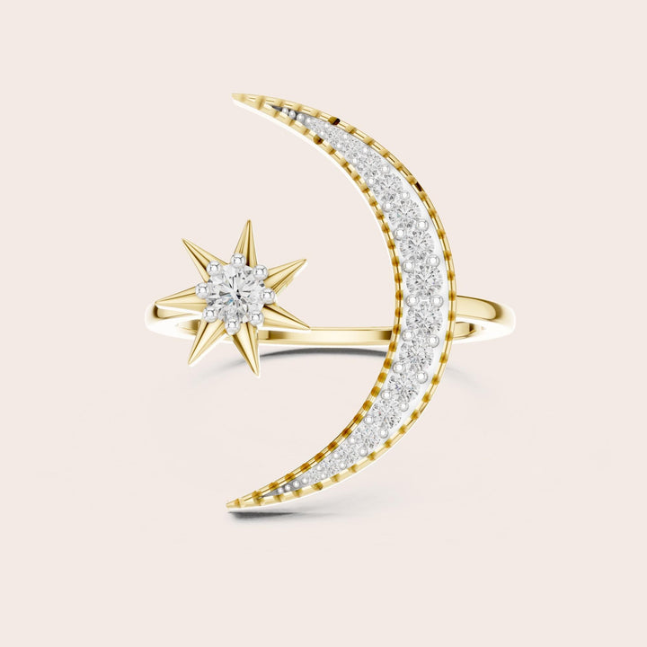 Round Cut Lab Grown Diamond Cluster Ring, 0.26ct Total, Solid Gold