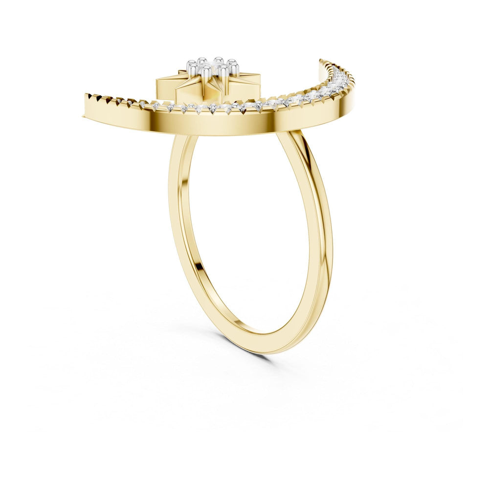 Round Cut Lab Grown Diamond Cluster Ring, 0.26ct Total, Solid Gold