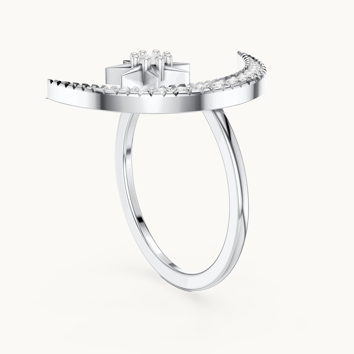 Round Cut Lab Grown Diamond Cluster Ring, 0.26ct Total, Solid Gold