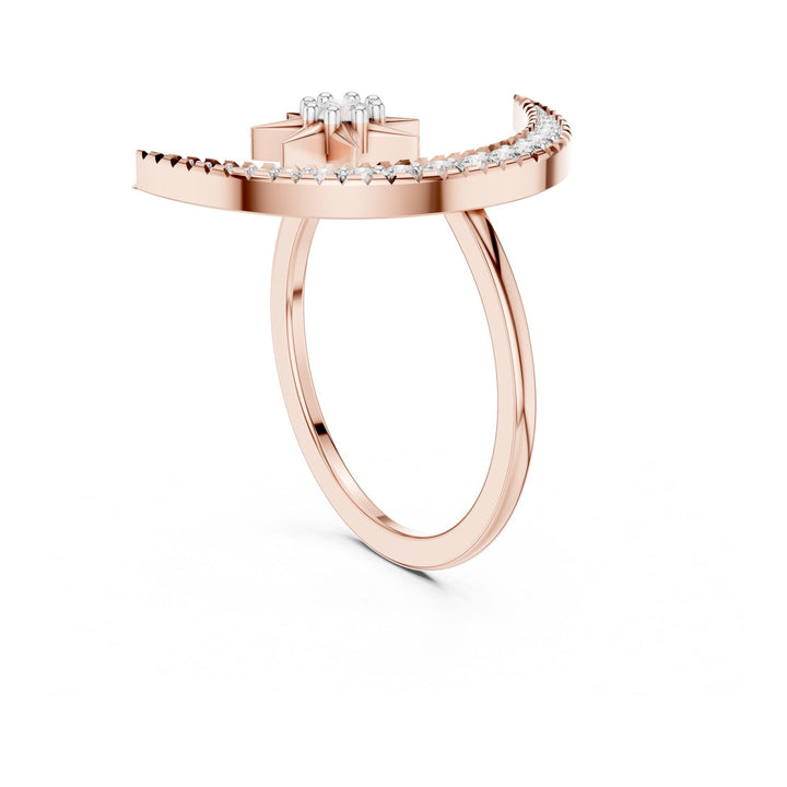 Round Cut Lab Grown Diamond Cluster Ring, 0.26ct Total, Solid Gold