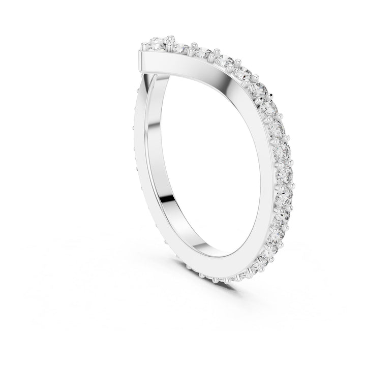 Round Cut Lab Grown Diamond Full Eternity Band, 0.66ct Total, Solid Gold