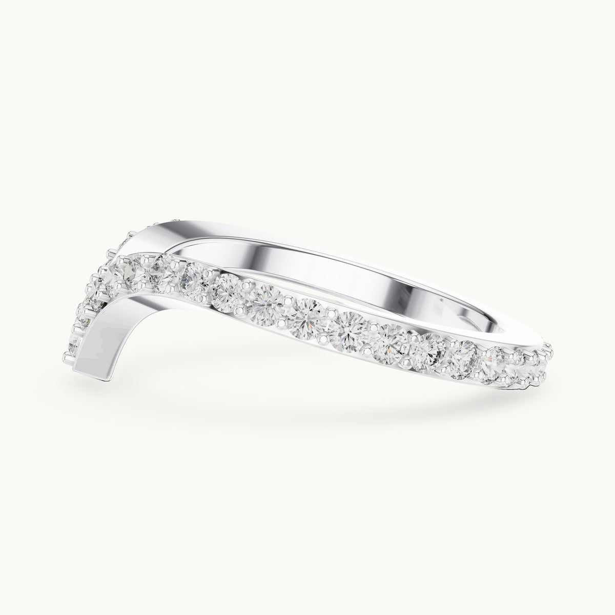 Round cut lab-grown diamond full eternity band, 0.66 CT TW, solid gold, view 5