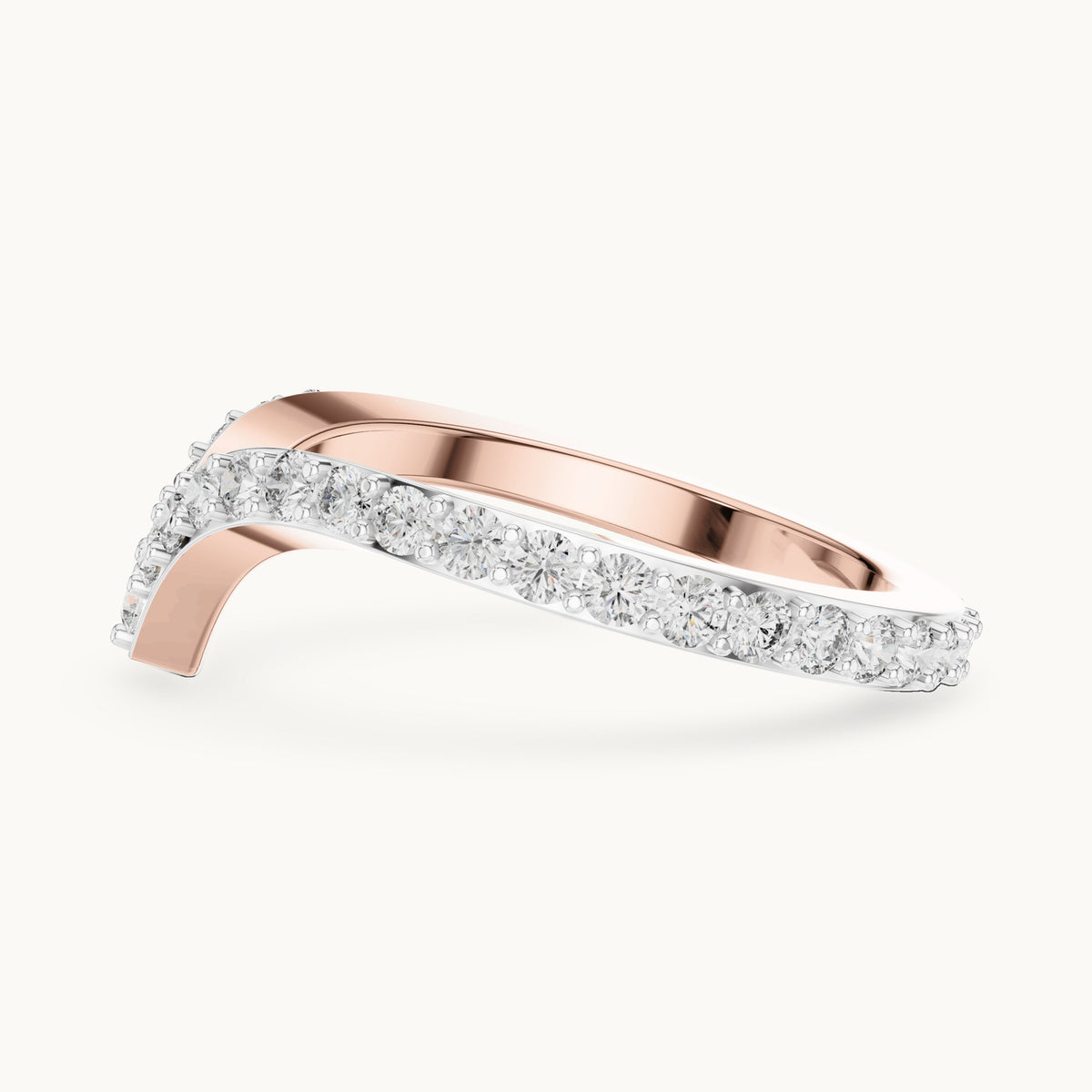 Round cut lab-grown diamond full eternity band, 0.66 CT TW, solid gold, view 8