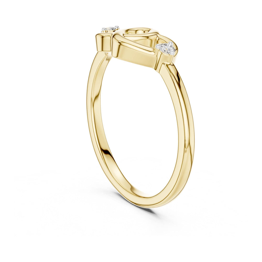 Round Cut Lab Grown Diamond Cluster Ring, 0.05ct Total, Solid Gold