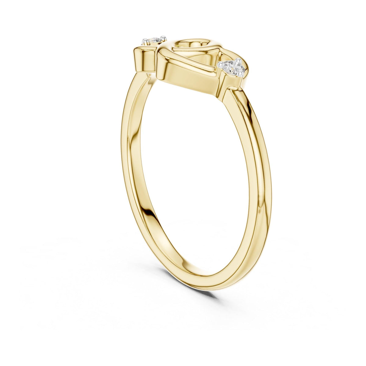 Round Cut Lab Grown Diamond Cluster Ring, 0.05ct Total, Solid Gold