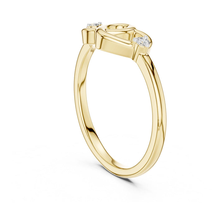 Round Cut Lab Grown Diamond Cluster Ring, 0.05ct Total, Solid Gold