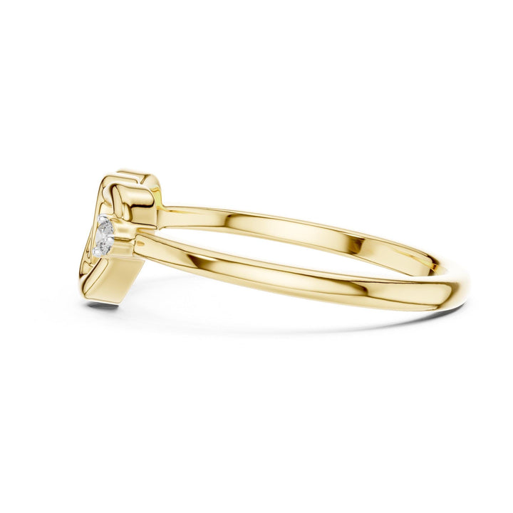 Round Cut Lab Grown Diamond Cluster Ring, 0.05ct Total, Solid Gold