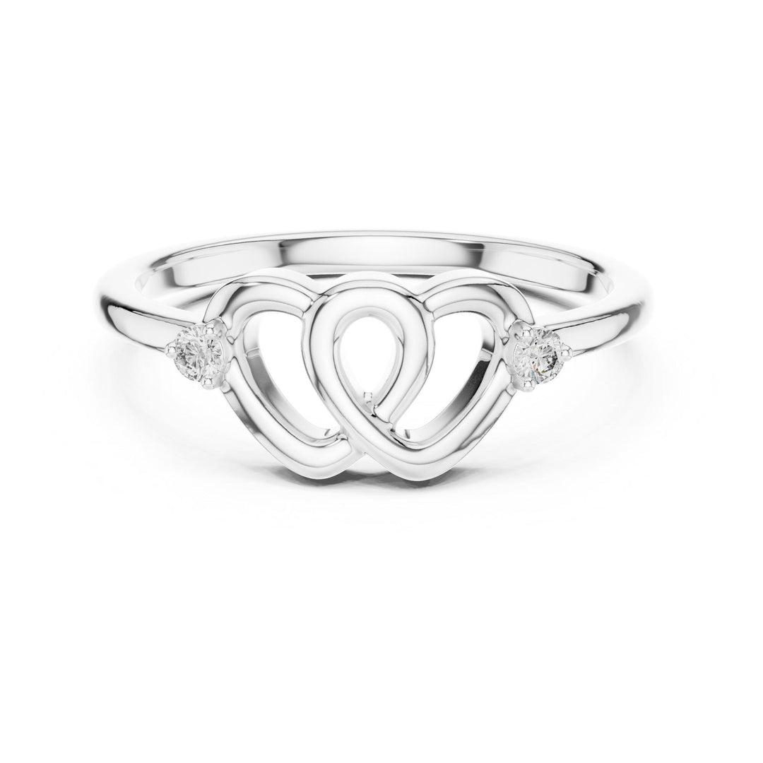 Round Cut Lab Grown Diamond Cluster Ring, 0.05ct Total, Solid Gold