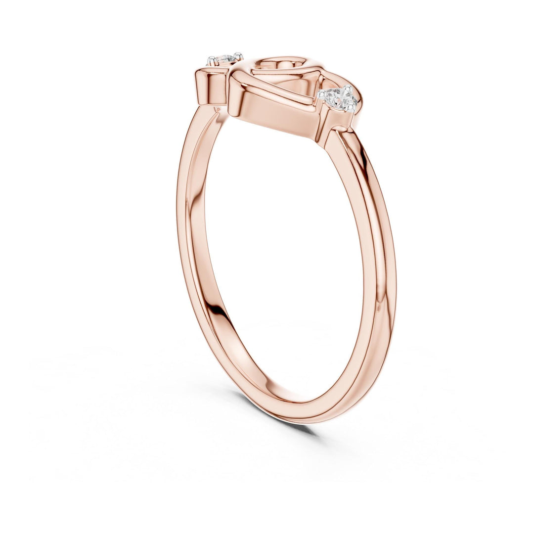 Round Cut Lab Grown Diamond Cluster Ring, 0.05ct Total, Solid Gold