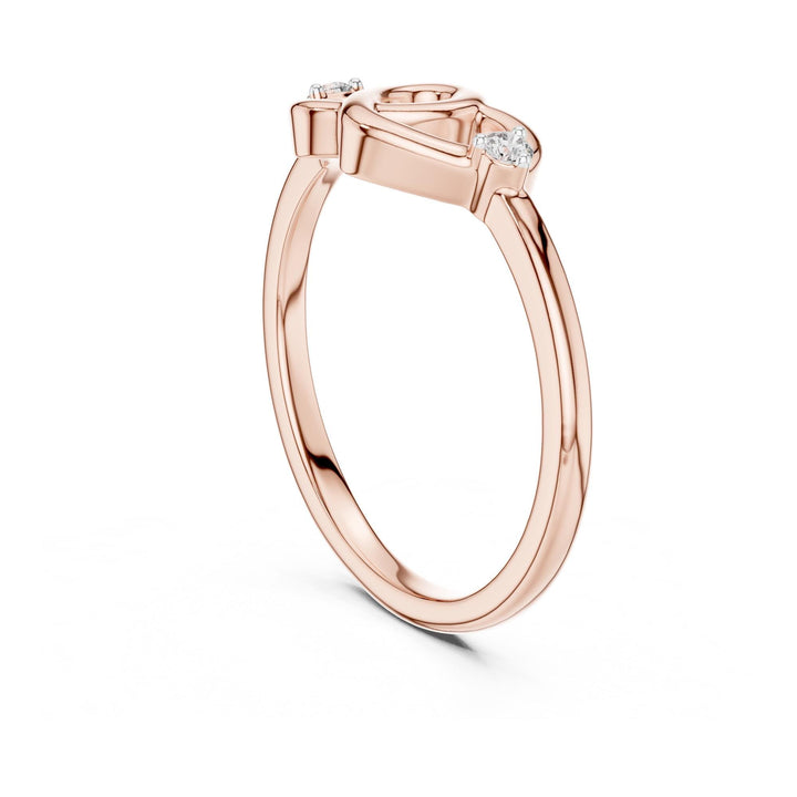 Round Cut Lab Grown Diamond Cluster Ring, 0.05ct Total, Solid Gold