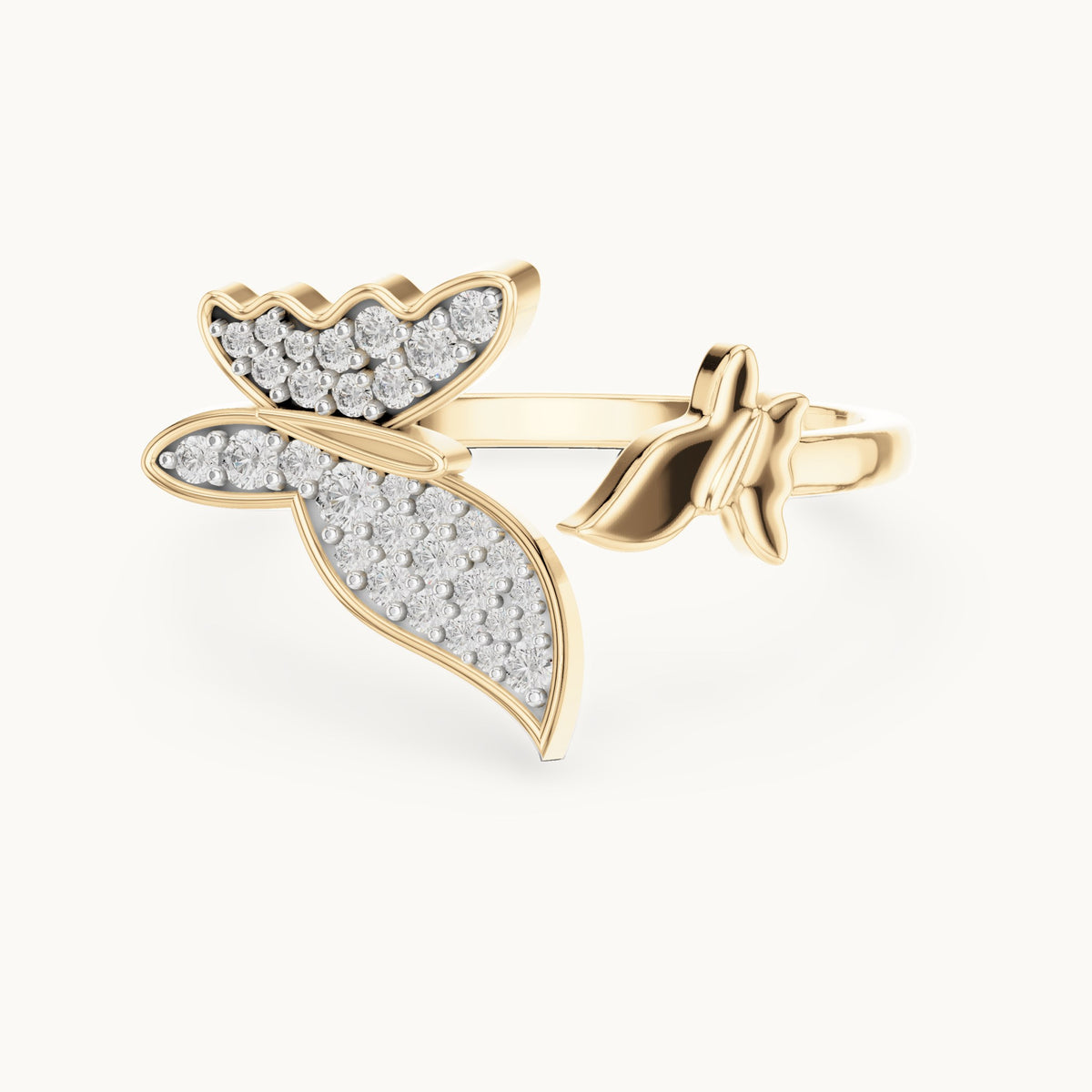 Round Cut Lab Grown Diamond Cluster Ring, 0.22ct Total, Solid Gold