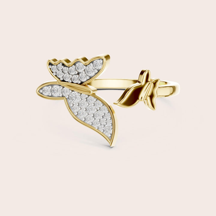 Round Cut Lab Grown Diamond Cluster Ring, 0.22ct Total, Solid Gold