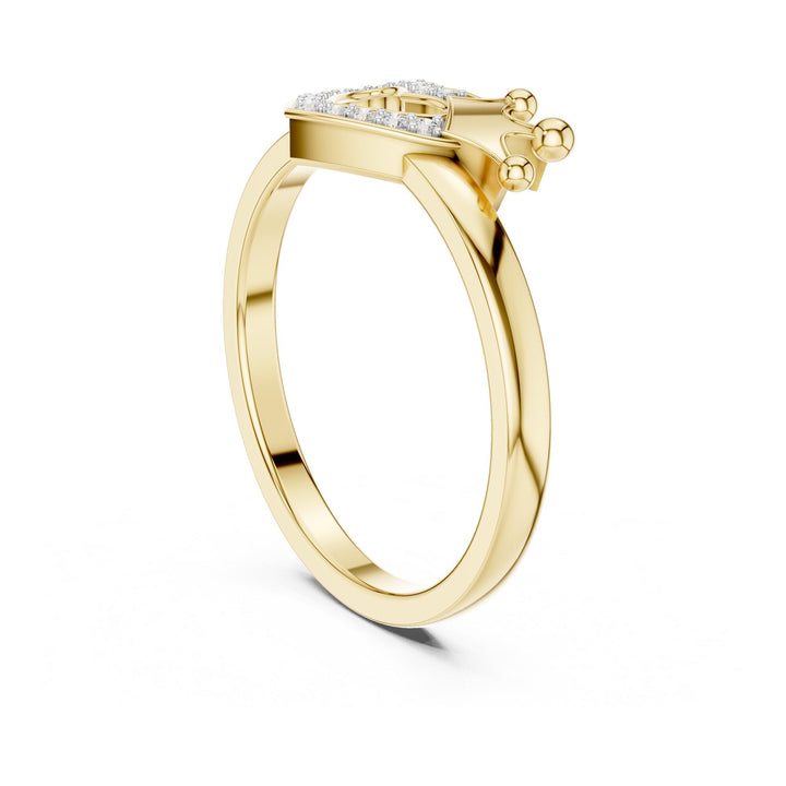 Round Cut Lab Grown Diamond Cluster Ring, 0.08ct Total, Solid Gold