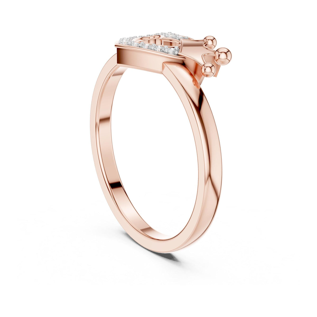 Round Cut Lab Grown Diamond Cluster Ring, 0.08ct Total, Solid Gold
