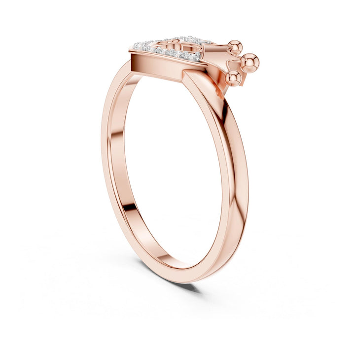 Round Cut Lab Grown Diamond Cluster Ring, 0.08ct Total, Solid Gold