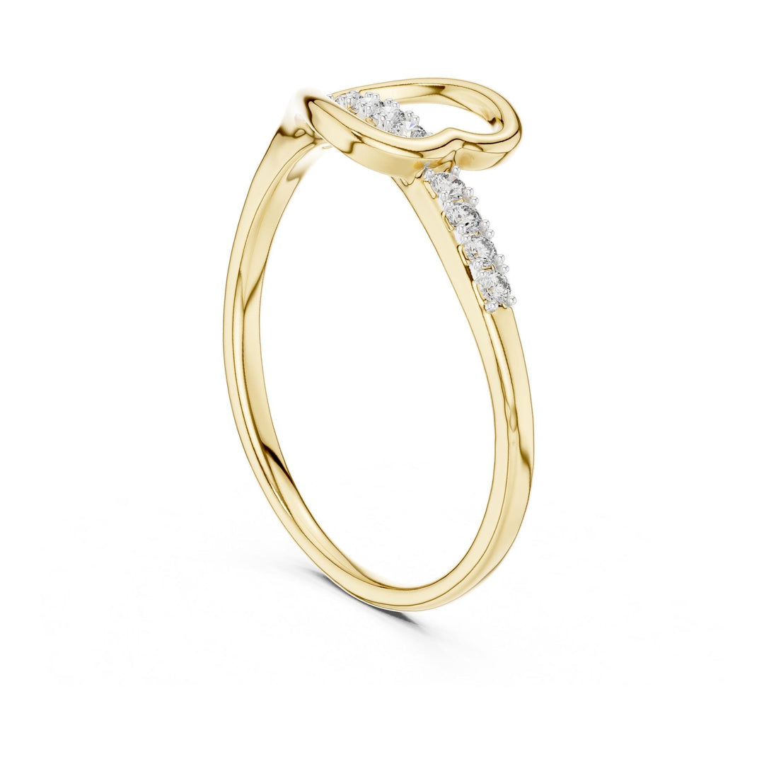 Round Cut Lab Grown Diamond Cluster Ring, 0.08ct Total, Solid Gold