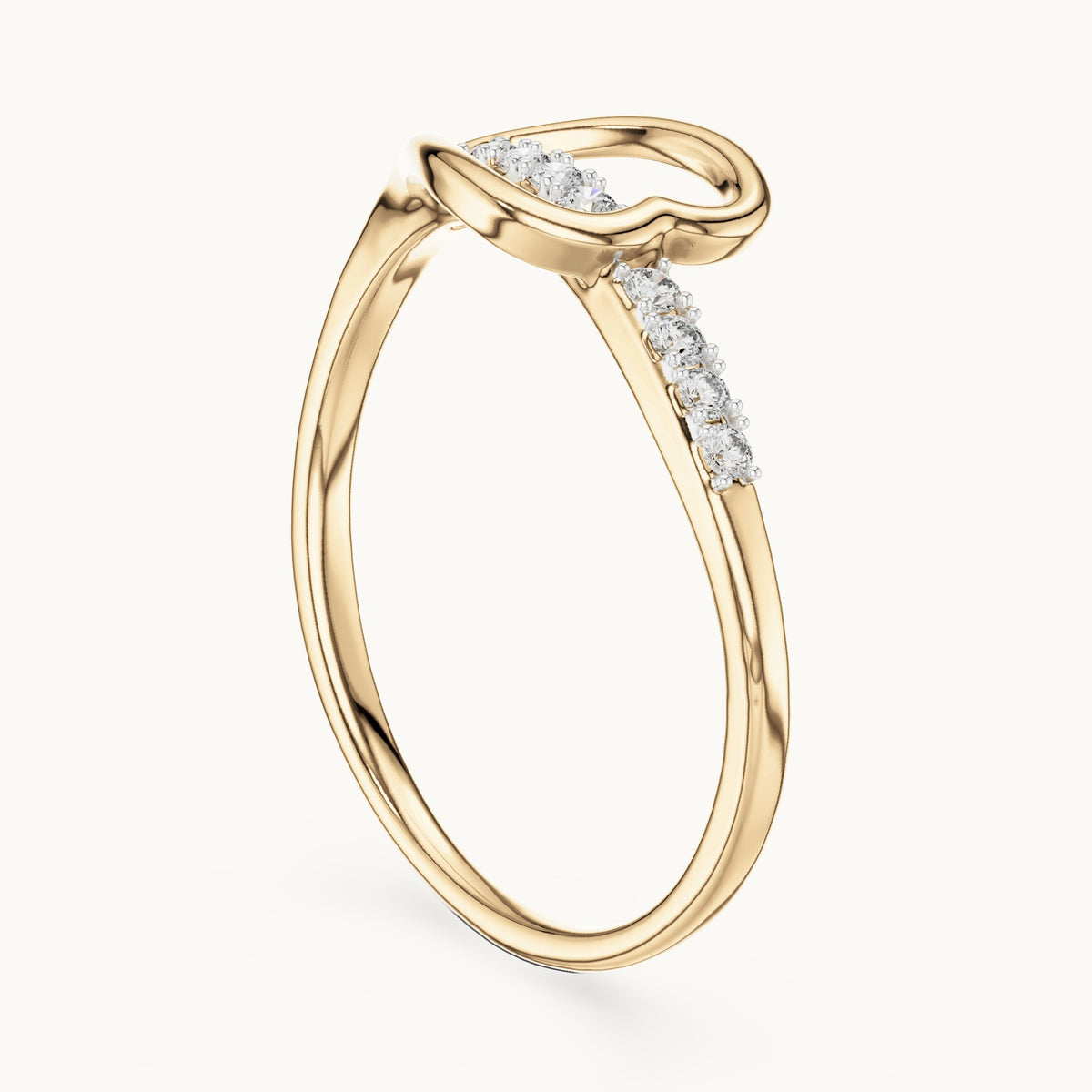 Round Cut Lab Grown Diamond Cluster Ring, 0.08ct Total, Solid Gold