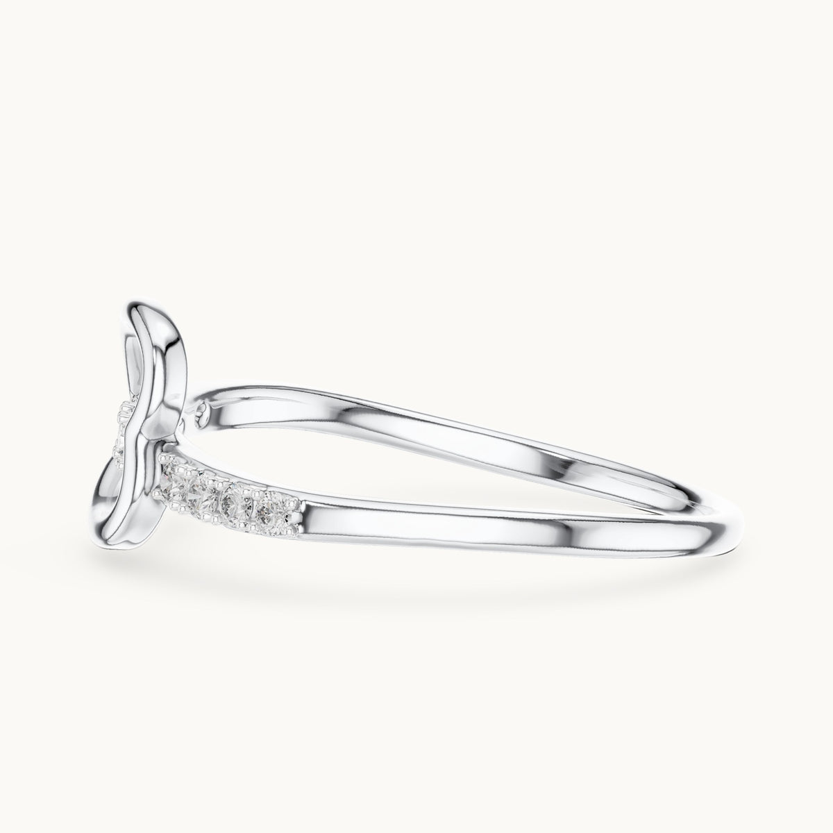 Round Cut Lab Grown Diamond Cluster Ring, 0.08ct Total, Solid Gold