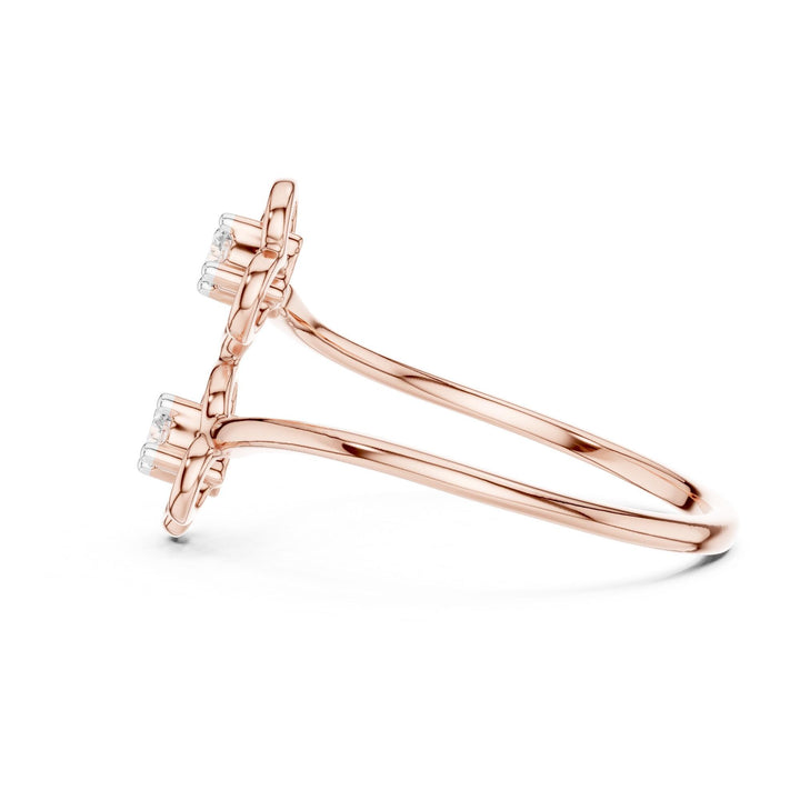 Round Cut Lab Grown Diamond Cluster Ring, 0.09ct Total, Solid Gold
