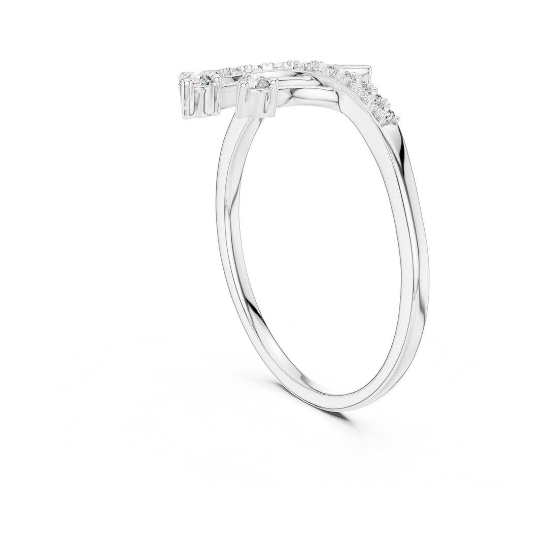 Round Cut Lab Grown Diamond Cluster Ring, 0.13ct Total, Solid Gold