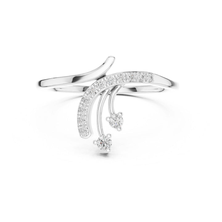 Round Cut Lab Grown Diamond Cluster Ring, 0.13ct Total, Solid Gold