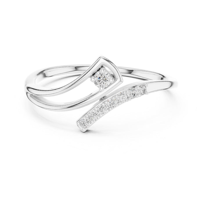 Round Cut Lab Grown Diamond Cluster Ring, 0.08ct Total, Solid Gold
