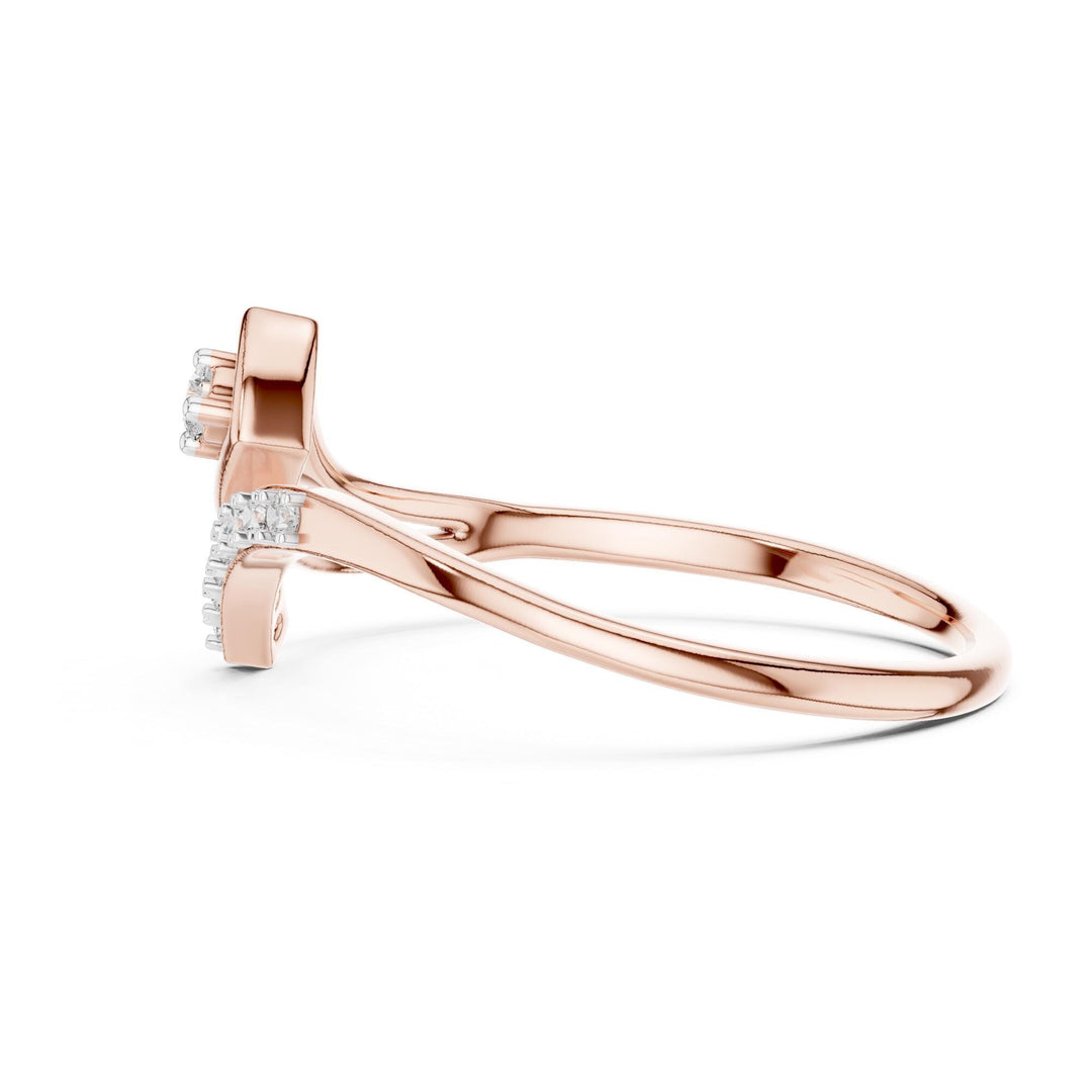 Round Cut Lab Grown Diamond Cluster Ring, 0.08ct Total, Solid Gold