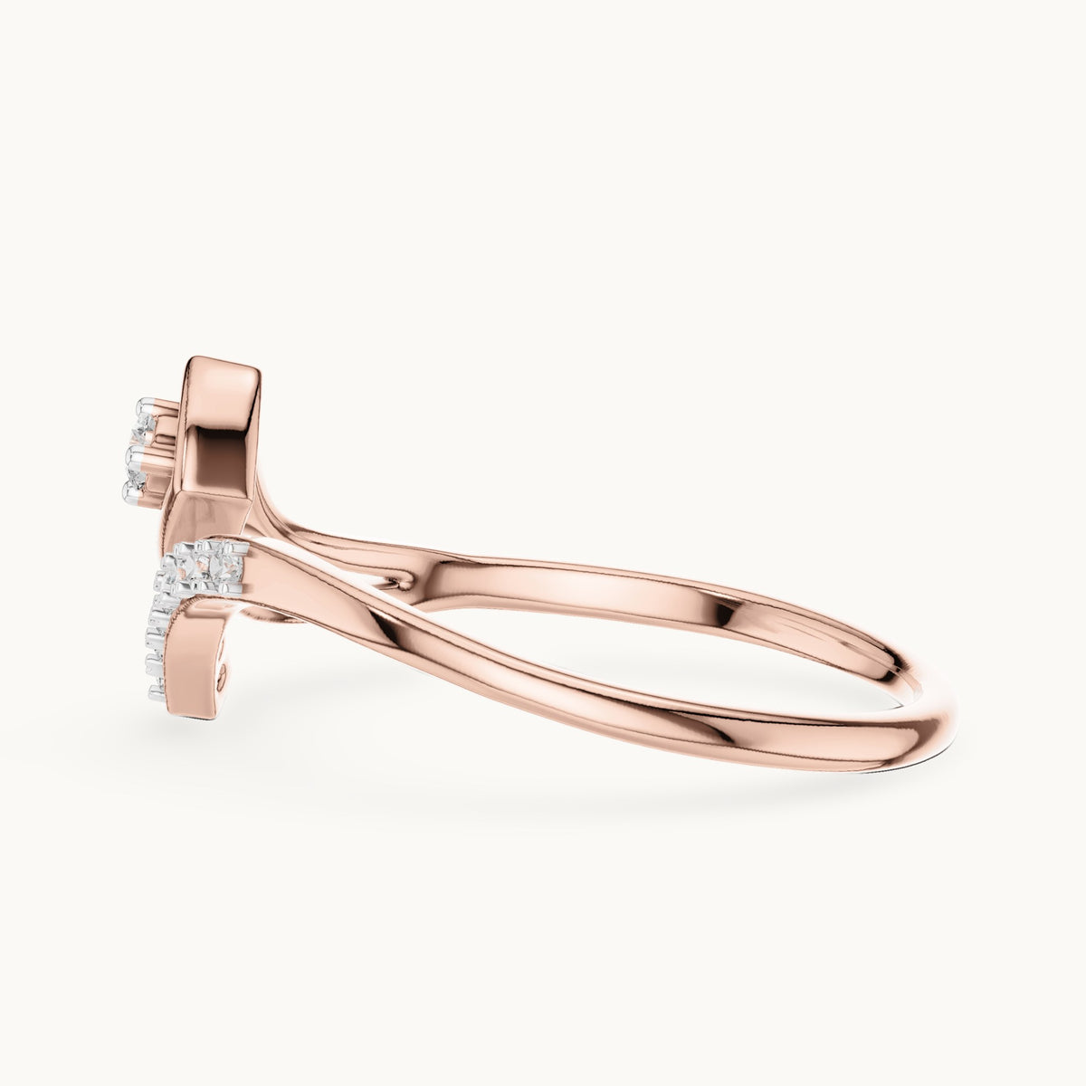 Round Cut Lab Grown Diamond Cluster Ring, 0.08ct Total, Solid Gold