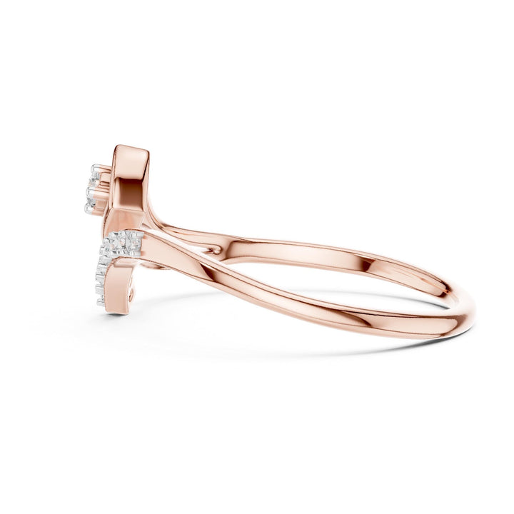 Round Cut Lab Grown Diamond Cluster Ring, 0.08ct Total, Solid Gold