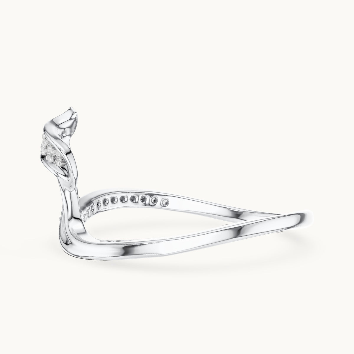 Round Cut Lab Grown Diamond Cluster Ring, 0.09ct Total, Solid Gold